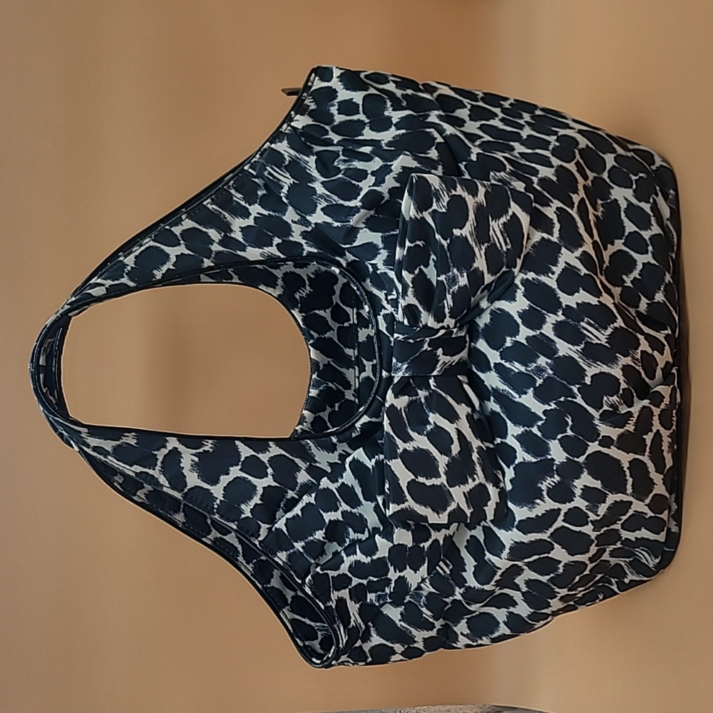 KATE SPADE Beauville Nylon Leopard Bow Tote